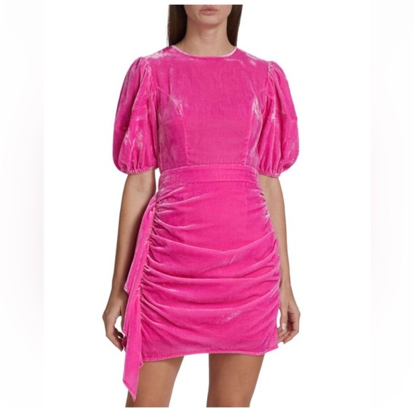 rhode pia dress pink jaipur velvet - Picture 1 of 7